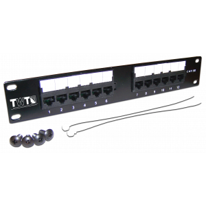 TWT 10" patch panel, 12 port, UTP, cat. 5E, 1U
